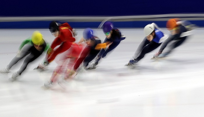 ▲ 심석희 선수의 폭로로 빙상계가 충격에 빠진 가운데 빙상선수들이 열심히 시합하는 모습 (사진/뉴시스)
