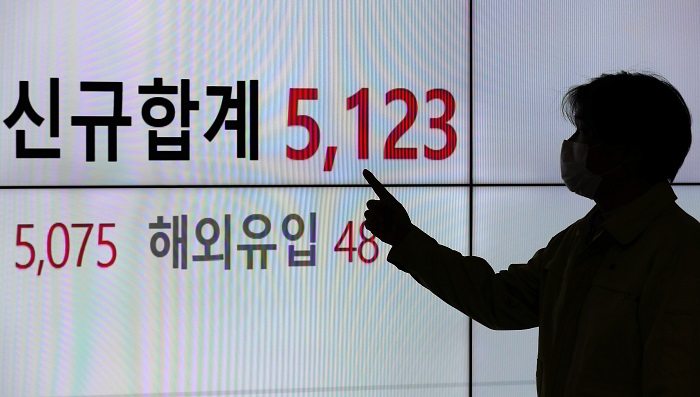 1일 오후 서울 송파구청 안전통합상황실 모니터에 확진자 수가 표시되고 있다. (사진/뉴시스)
