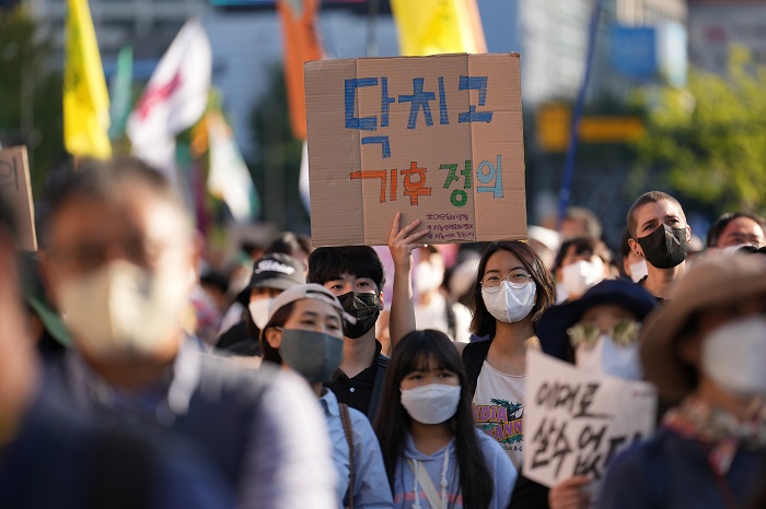 지난 9월 24일 서울 시청에서 열린 대규모 행진 ‘924 기후정의행진’ (사진/기후정의행동 조직위원회 제공)